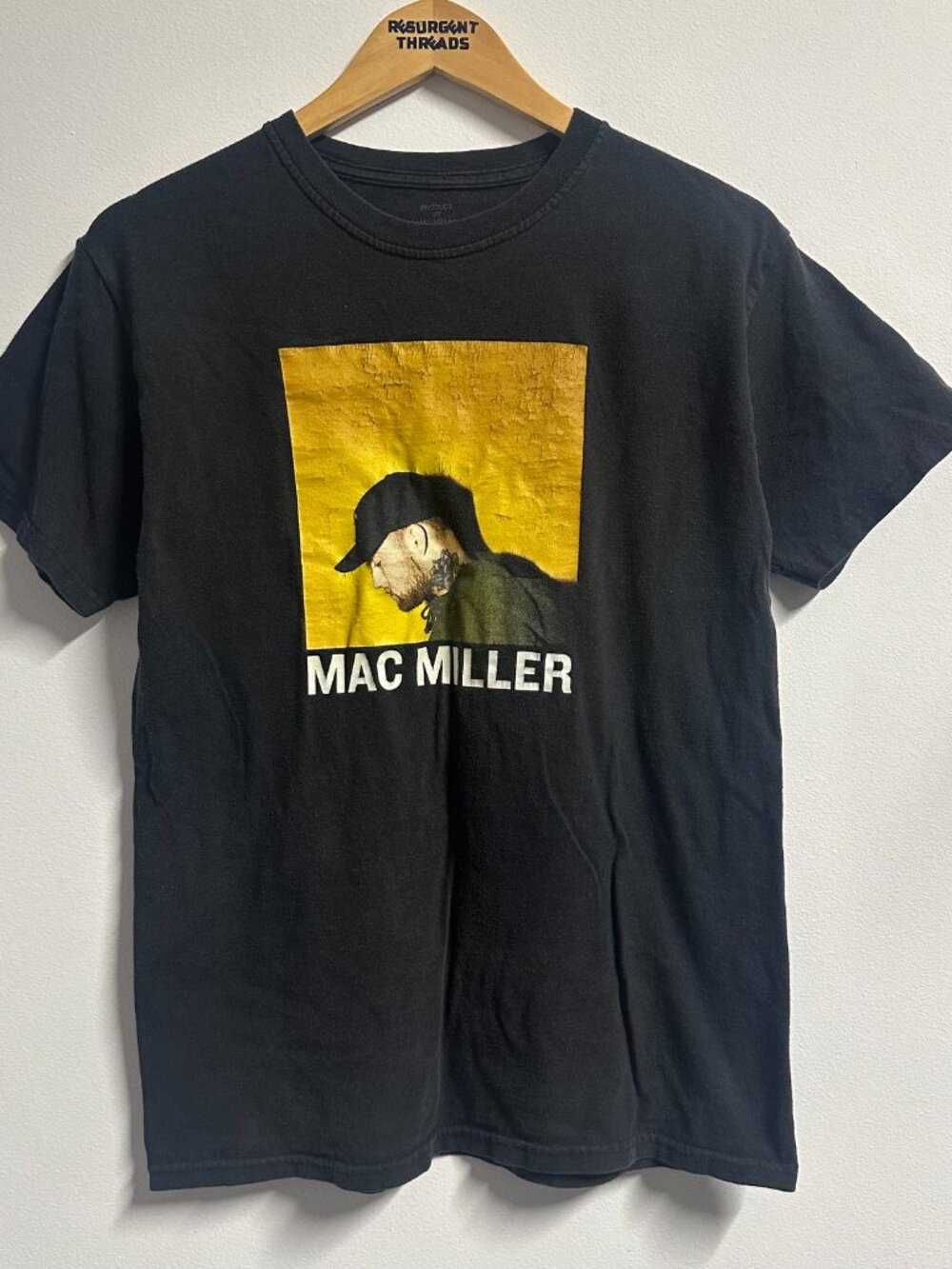 Mac Miller Portrait Tshirt Album Black Mens Medium Rap Tee Tour